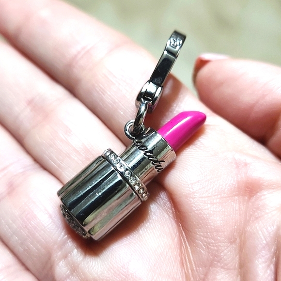 Juicy Couture Jewelry - Juicy Couture Lipstick Charm In Silver Case 💄 RARE